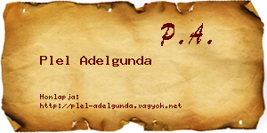 Plel Adelgunda névjegykártya